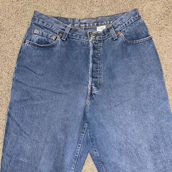 LEVI'S 544 VINTAGE MADE IN USA 100% COTTON BLUE JEANS HIGH WAIST JUNIOR SIZE 13S - Picture 2 of 11
